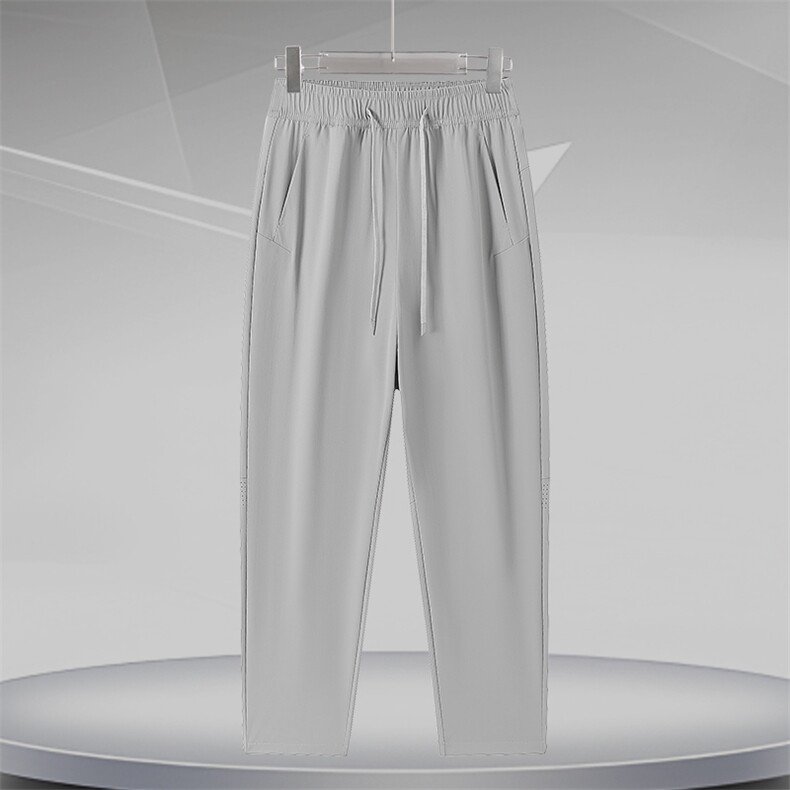 2025年春季迪桑皱爆冰裤新款夏季男士运动裤宽松薄款，男装休闲裤，玖雅羊绒