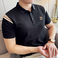 2026新款短袖T恤轻奢织带夏季翻领帅气Polo衫T0277-P55，男装T恤，电商D342