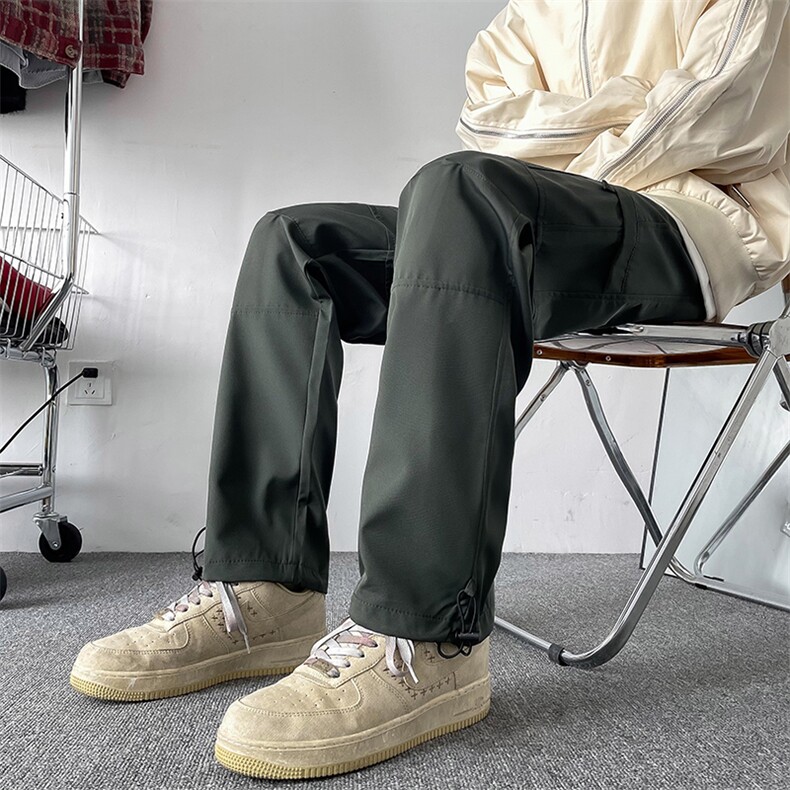 春季新款百搭休闲长裤冲锋裤男美式高街潮牌宽松工装裤K7626-P36，男装工装外套，星座512-3