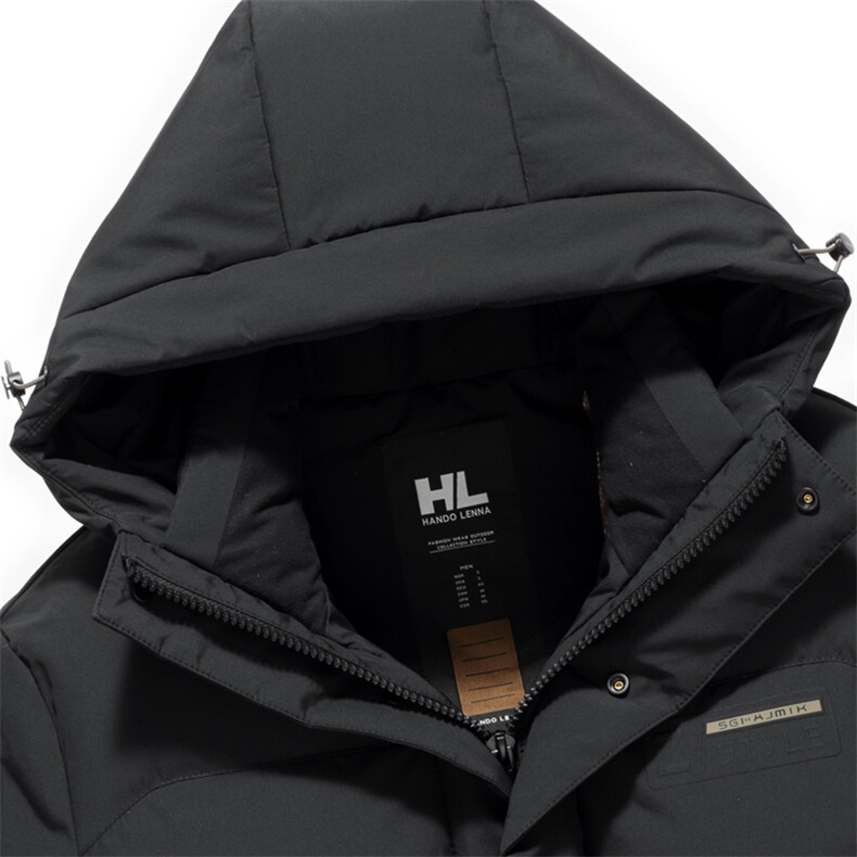 HYD8060新款冬季男士鸭绒羽绒服连帽保暖外套修身中长款大衣,男装羽绒服,电商B360