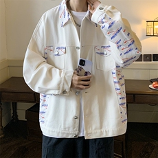 特批75cityboy街拍秋季翻领夹克男女外套港风拼接工装外套GJK222，男装夹克，电商B370