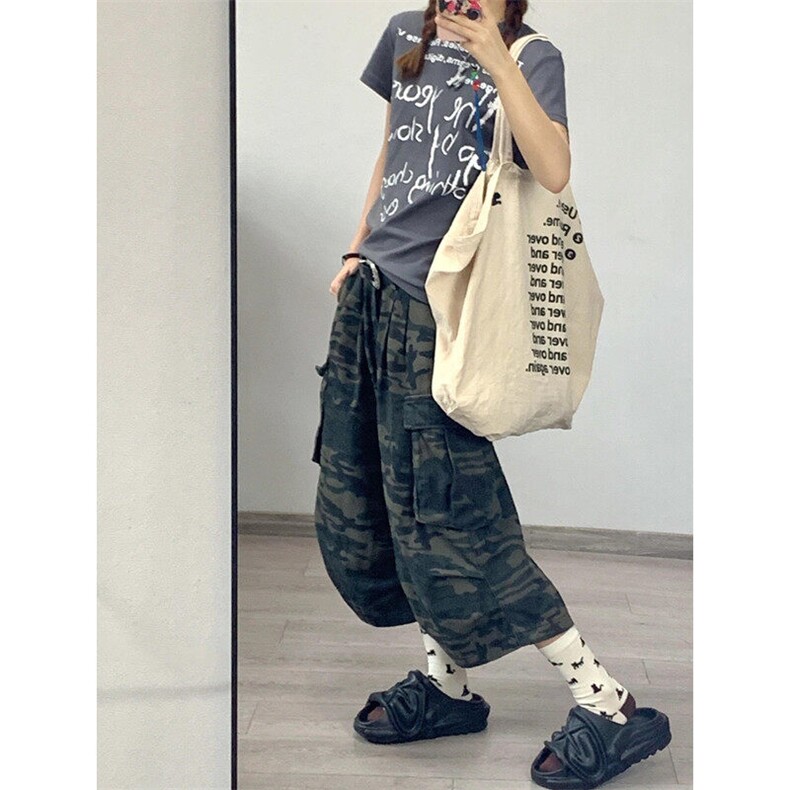 (现货)611-3BK1081特价P49美式复古1迷彩工装宽松阔腿七分裤,男装休闲裤,星座1218（原611-3）
