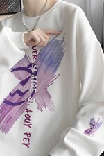 涂鸦印花圆领套头卫衣男潮牌潮牌ins秋冬情侣上衣WY6699-P43，男装卫衣，电商B289