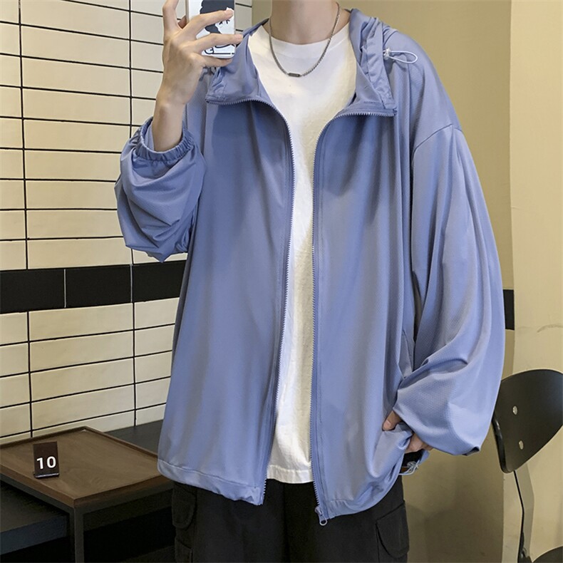 FY22-P55控78夏季纯色港风情侣优衣库防晒服外套薄款防晒衣,男装防晒衣,电商A036A