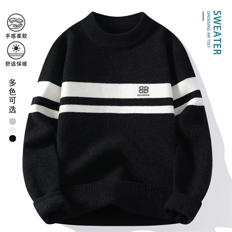 毛衣男秋冬高品质男士休闲圆领针织衫毛衣打底衫-3307-P48,男装针织衫/毛衣,星座310B-3