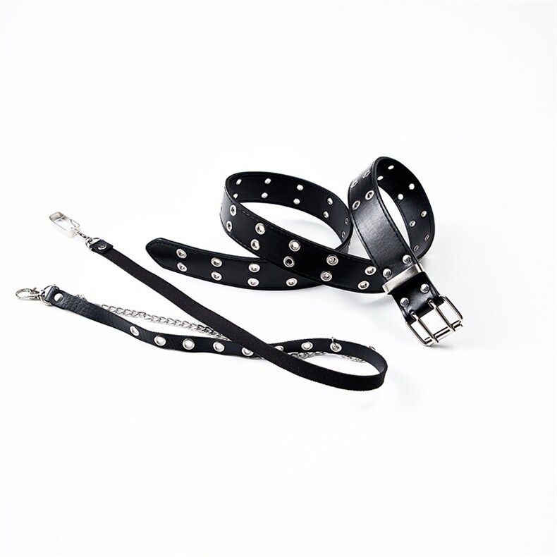 【现货】PD227-P10特控18双排扣免打孔黑色链条装饰皮带，腰带/腰封，电商D232