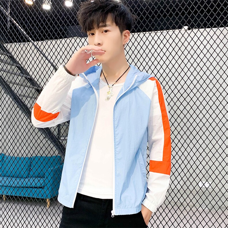 夏季男士防晒衣新款帅气外套男潮流青少年个性薄款防晒服V99图片