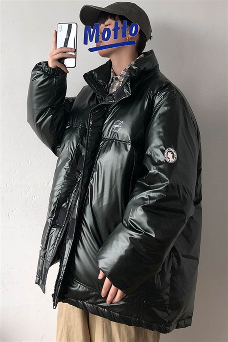 【】A003-HY8001-P130秋冬新款时尚亮皮男士棉衣几物,男装棉衣,电商A003