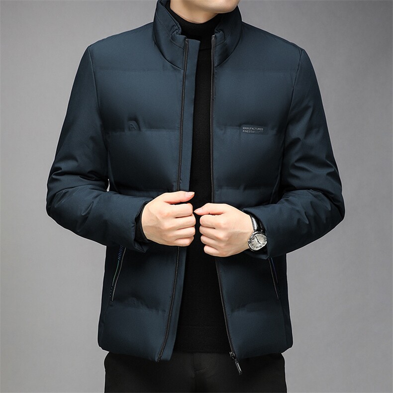 男士新款短款棉衣冬季棉服纯色休闲立领外套中年男装GR3581-P105图片