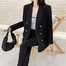 金属扣西服外套，时尚简约大方，其它，佐妍千黛