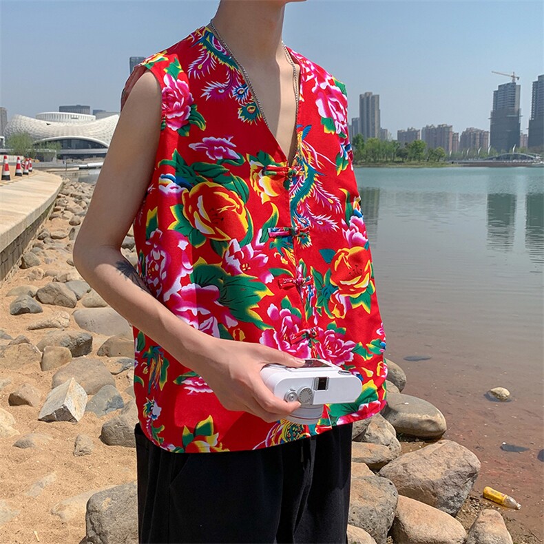 MJ02坎肩马甲背心双层盘口马甲男女大码婚礼团队风汉服,男装背心/马甲,星座115A(原星座507）
