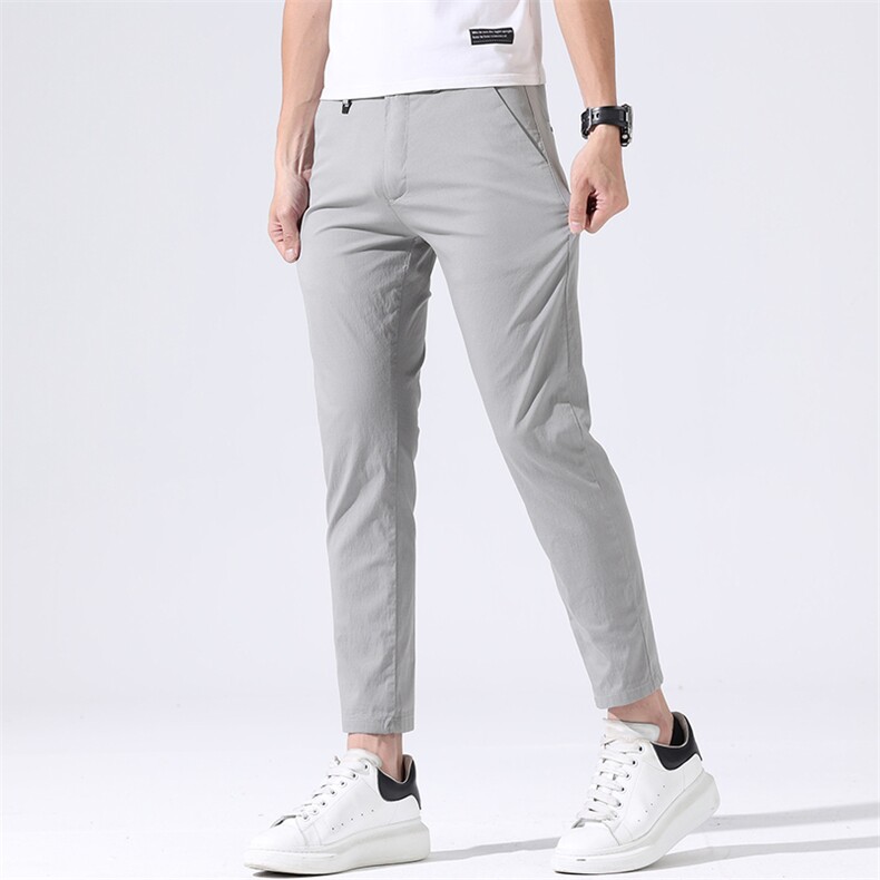 夏季男士品质商务休闲裤男百搭时尚九分西裤男裤子CK5588-P35现货图片