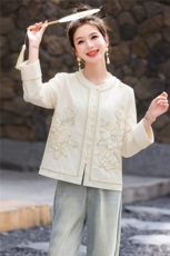 2026年春季女新中式，女装短外套，浪花E族（衣布洛）