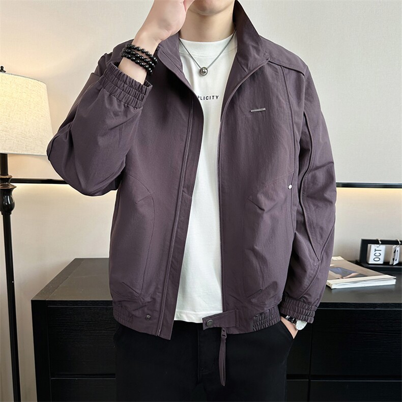 2026店主风春季立领休闲简约时尚潮流棒球服夹克外套男969-P90，男装夹克，电商A413