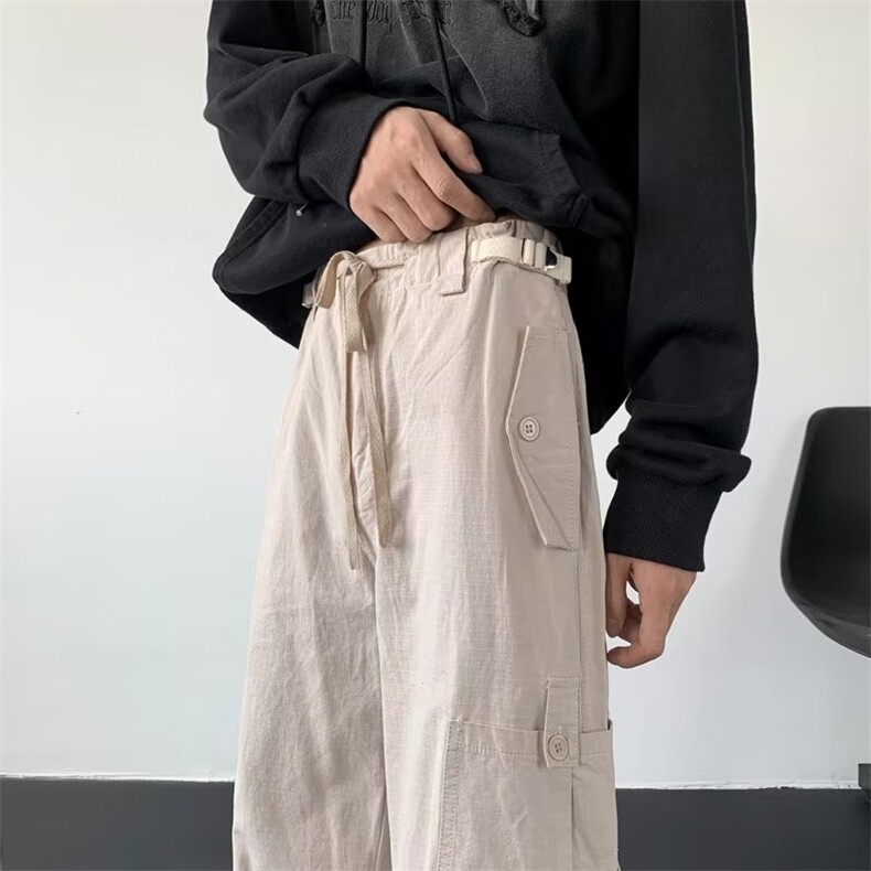 高街休闲裤男韩版潮流褶皱个性2024秋冬季ins宽松长裤K4551-P49,男装休闲裤,星座412-3