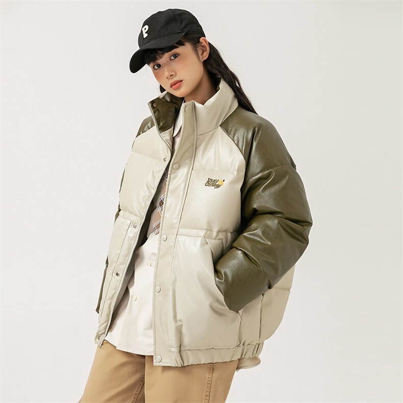 2026冬季新款男装日系潮牌拼色宽松休闲棉服加厚外套MY380-F148图片