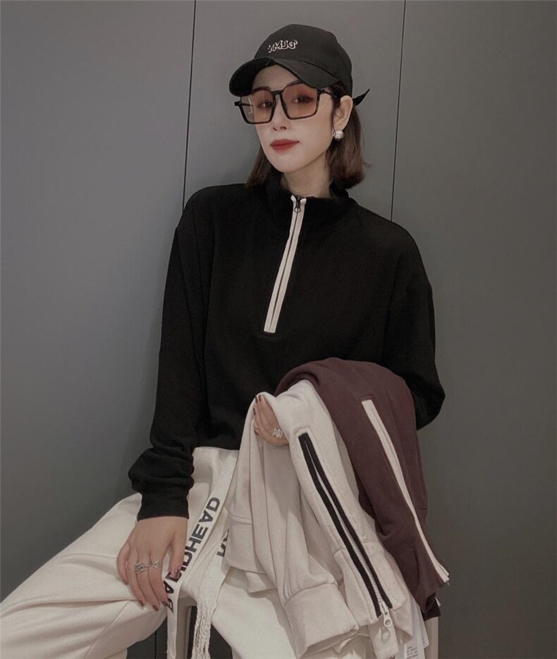 双面德绒立领拉链打底衫ＭL，其它，可纳奇