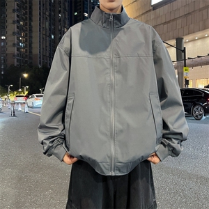 抖音直播飞行立领休闲纯色复古百搭外套美式教练夹克26188-39图片