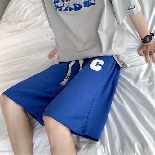 日系简约运动短裤男夏季宽松中裤街头嘻哈五分裤YE17P26，男装休闲裤，星座1116-2