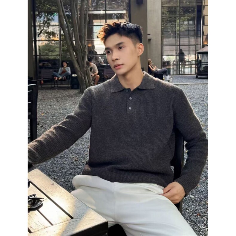 网图慎用B216MY5156P652025秋冬男POLO领毛衣针织衫潮男,男装针织衫/毛衣,电商B216（原B302）