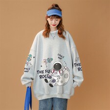 春装衔接新款百搭潮流韩版小众宇航员宽松圆领卫衣W149P30控48，男装卫衣，A247A