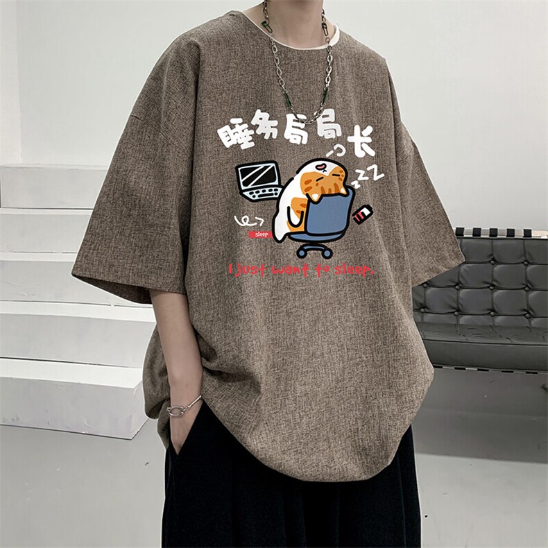 风复古亚麻短袖男棉麻t恤男半袖ZT71447-P35,男装T恤,电商A040