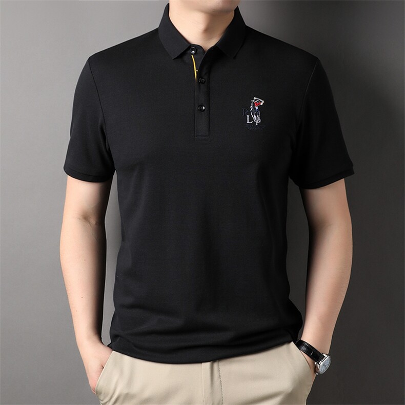 保罗t恤男半袖衬衫领Polo衫男短袖2023新款夏季翻领中年衣服体恤,男装T恤,电商B212（原钱塘6029）