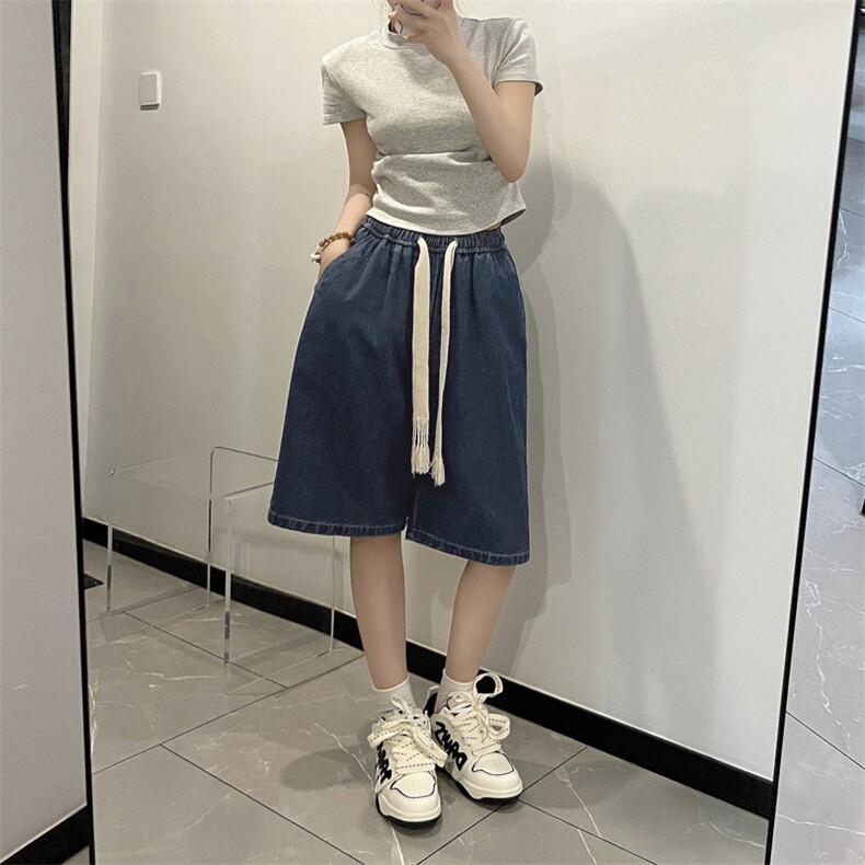 宽松舒适休闲时尚复古潮流百搭有型牛仔短裤DK852-特批34,男装休闲裤,星座718-1