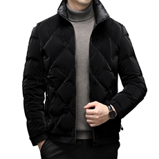 QX230钱塘2020-2中年男士冬季厚款商务休闲立领新款羽绒服P170，男装羽绒服，钱塘207-2