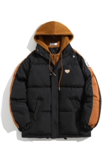 假两件连帽棉衣中性棉袄外套棉服男女面包服3361-P70控108，男装棉衣，星座207