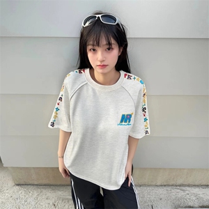 解构设计万针全刺绣工艺280克重磅高品质美式高街短袖T恤特33图片