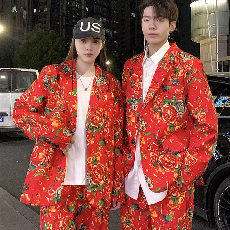 RS1网红同款高质量大码单上衣西装西服婚庆表演出团队服新中式潮，男装西服，星座115A(原星座507）