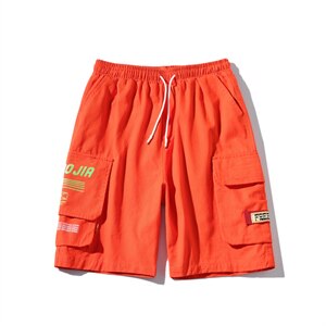 2021夏季外景日系嘻哈大码男五分休闲裤工装裤短裤K352-P45图片