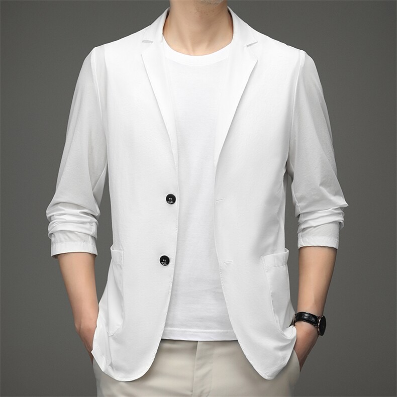 D219905夏季男士户外防晒衣皮肤衣长袖超薄防晒西服P128图片