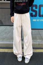 8XL-M秋冬美式冲锋裤子男士潮牌阔腿裤加厚直筒宽松长裤K9178P58，男装休闲裤，电商D206-1