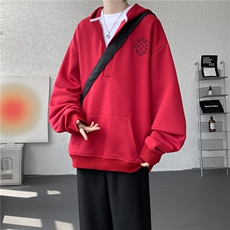 现货WY5535-P55特控98M-5XL高品质华棉刺绣连帽卫衣，男装卫衣，电商D232