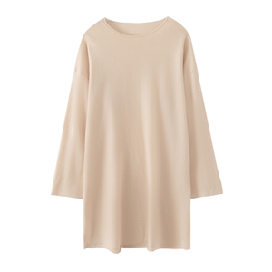 2025年秋季新款纯色羊毛针织长款套头，女装羊毛衫，庆大羊绒