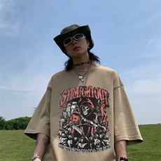美式骷髅印花水洗做旧夏季无袖背心/马甲/坎肩XZ514-2-1312-P38，男装背心/马甲，星座514-2(原B239)