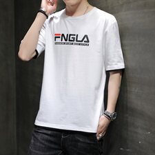 夏季新潮款韩版男士运动休闲上衣纯色薄款大码T恤短袖男T，男装T恤，电商A441
