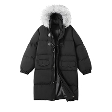 现货中长款棉衣男冬季加厚棉袄宽松连帽毛领棉服外套M107-P120，男装棉衣，星座308B-2