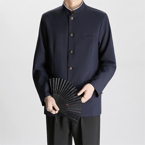 dk制服热血高校立领西装套装中山装学生班服诘襟西服乌野校服图片