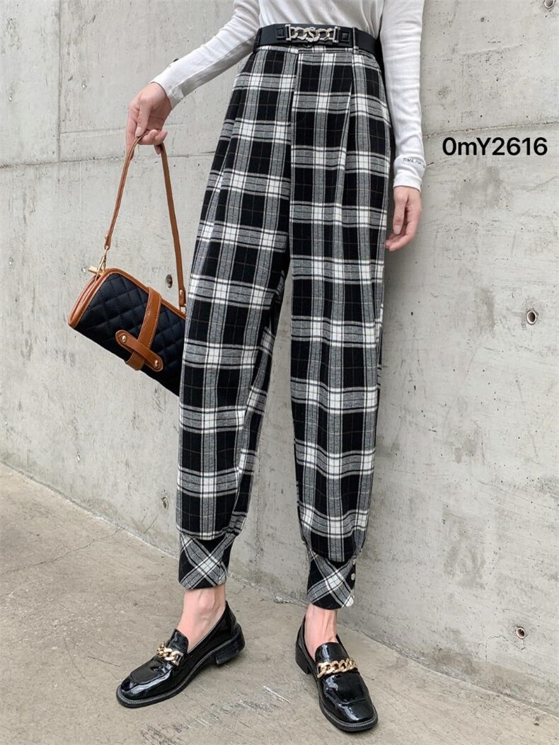 冬装格子时装工装裤，其它，欧美吔