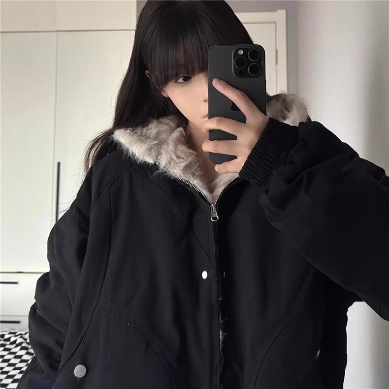 原创正品座山雕冬季棉服短宽cleanfit保暖加厚毛领外套男女,男装棉衣,星座506A