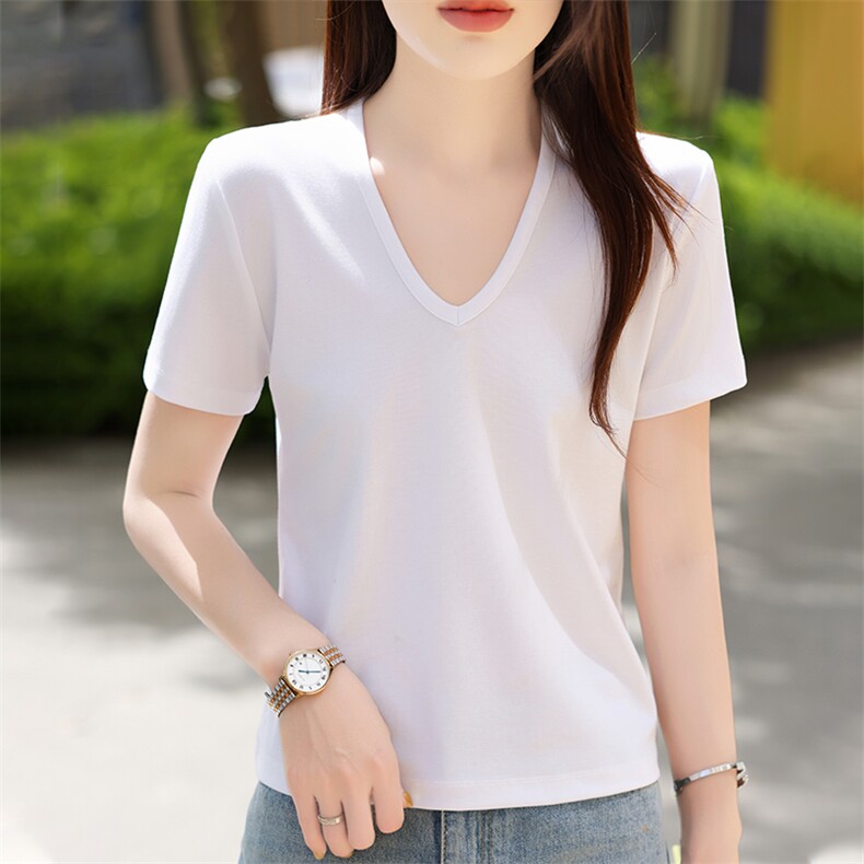 t恤女短袖夏季新款宽松韩版女装百搭休闲圆领半袖体恤女，女装T恤，硕诚羊绒
