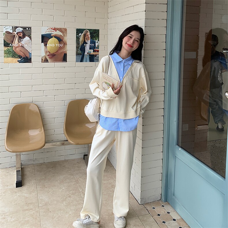 现货外套休闲运动套装女2025新款秋装搭配一整套时尚流行两件套,女装套装/套裙,幸运星