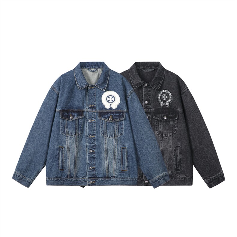 水洗牛仔外套男款春美式痞帅上衣服宽松休闲工装夹克JK1320-P128,男装工装外套,星座1103-3