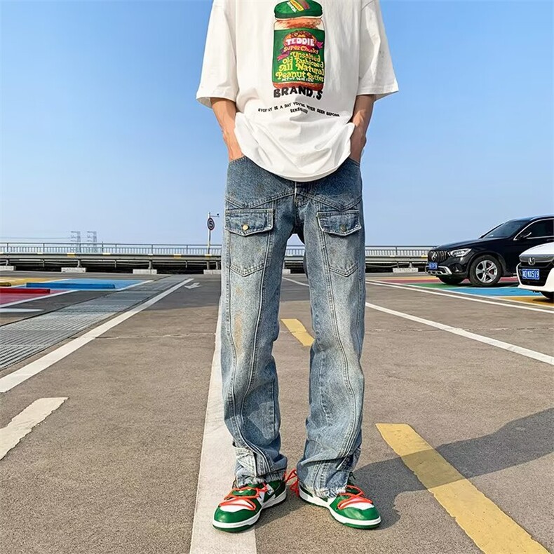牛仔裤男夏季潮大码休闲裤子WH22P55,男装牛仔裤,星座1116-2