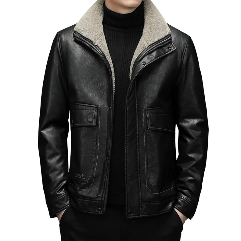 冬季中青年男立领皮羽绒服爸爸装加厚棉衣保暖外套DFLDY8009-P295，男装羽绒服，电商B212（原钱塘6029）