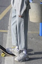现货港风牛仔裤男新款九分裤宽松直筒潮流休闲长裤子N08，男装牛仔裤，星座1008
