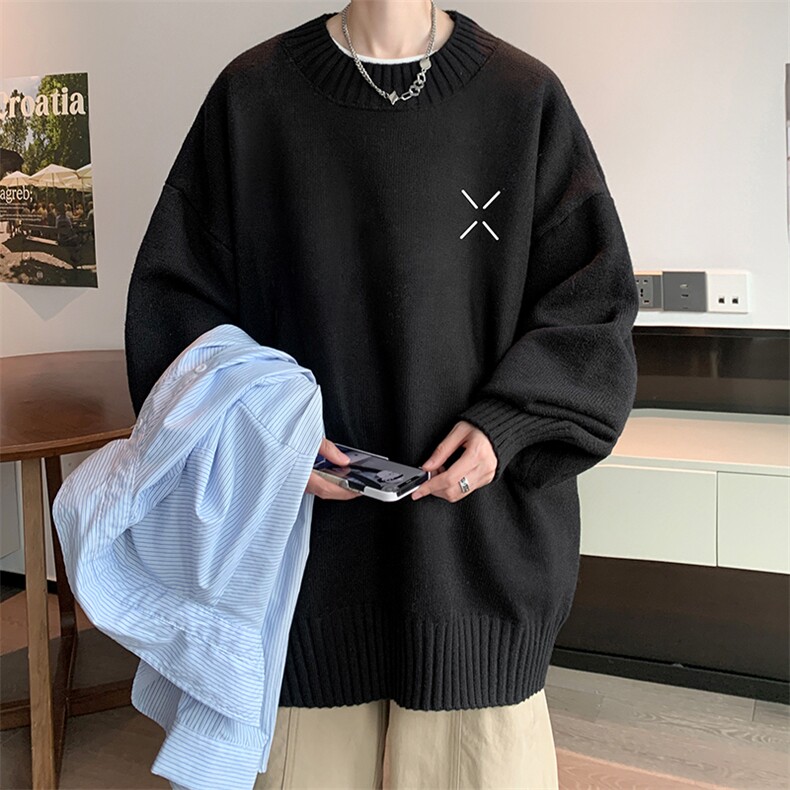 半高领毛衣男士大码针织衫男毛线衣男M18305-P45加绒款-P65,男装针织衫/毛衣,电商A040